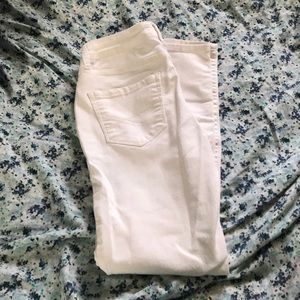 white high waisted ankle jeggings